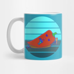 Kawaii Chilling Red Pepper - Vintage Sun Beachlife Mug